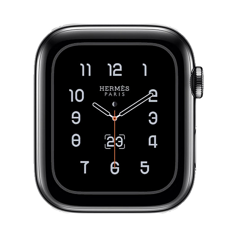 Apple Watch Hermes Series 5 (GPS + Cellular モデル) 44mm スペースブラックステンレススチールケース  バンド無し｜Apple Watchの中古は【セカハン】安心の1年保証付き！